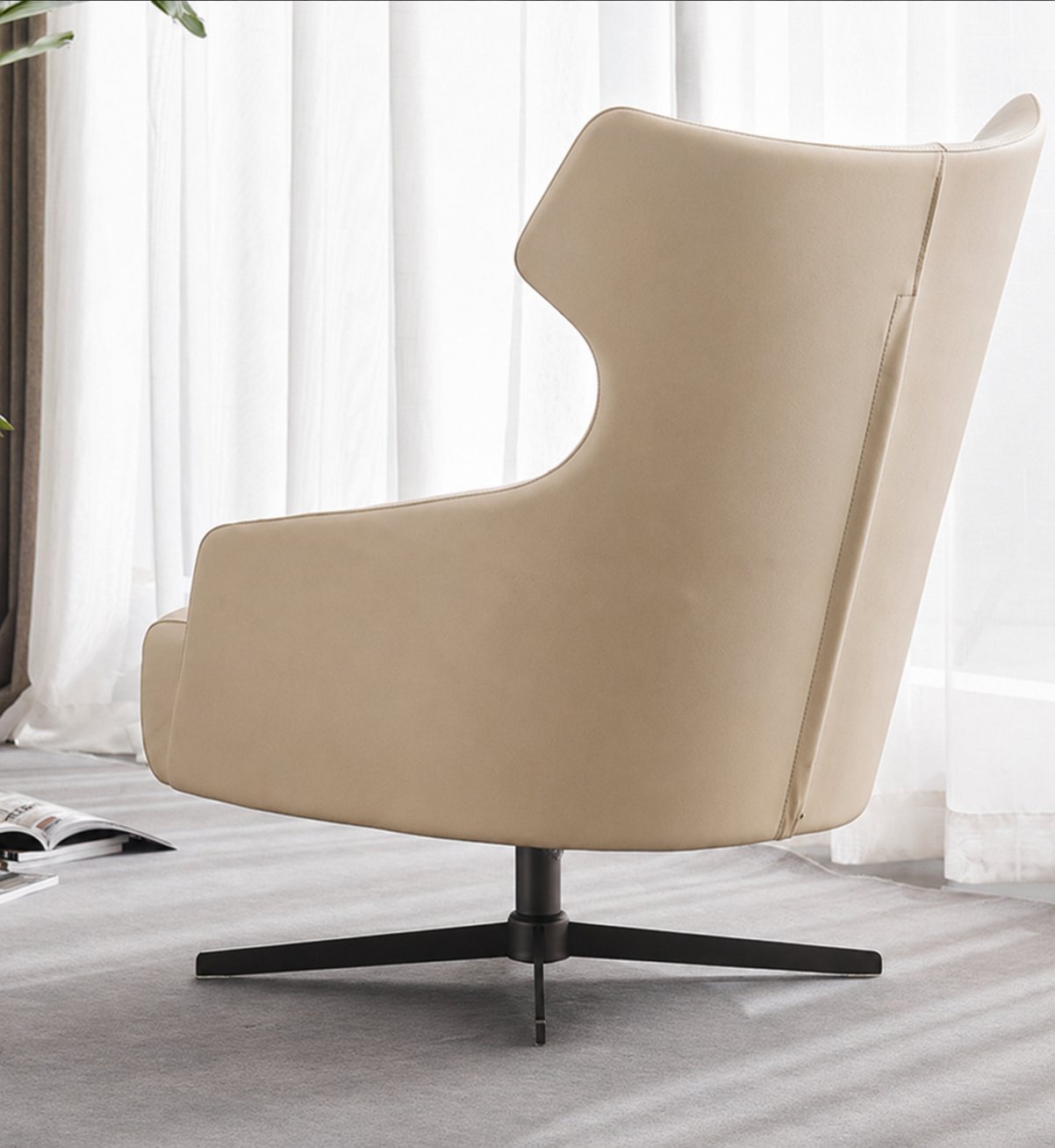 Monroe Microfiber Leather Lounge Chair