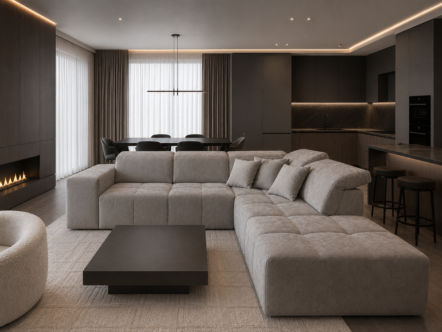 Modern Sofa Couch – Comfortable, Stylish Design, Perfect for Living Room