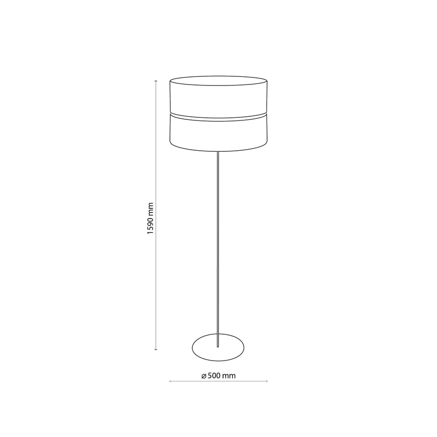 Hilton Black Gold Floor Lamp
