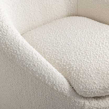 Winnie Swivel Boucle Barrel Chair