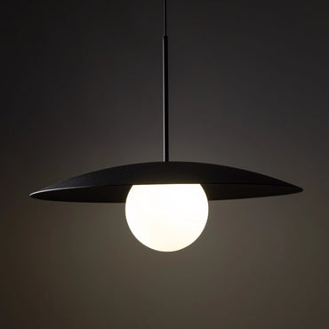 Slate Mid-Century Modern Wide Dome Pendant Light For Kitchen Island & Dining Table