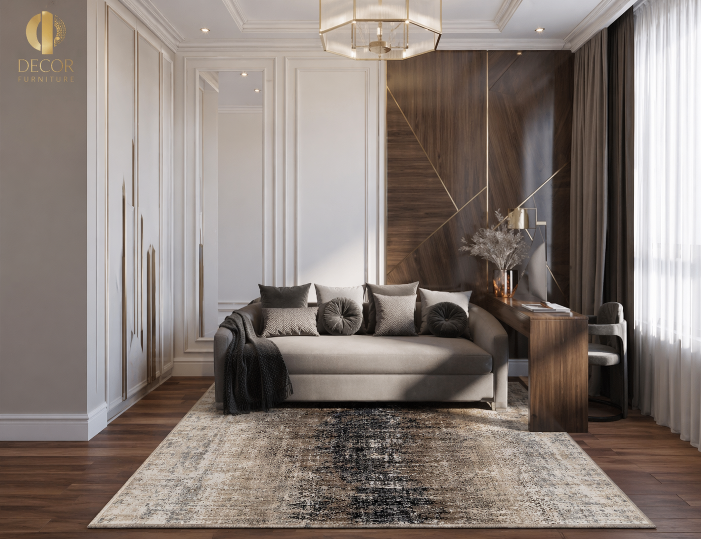 Rhae Contemporary Abstract Area Rug