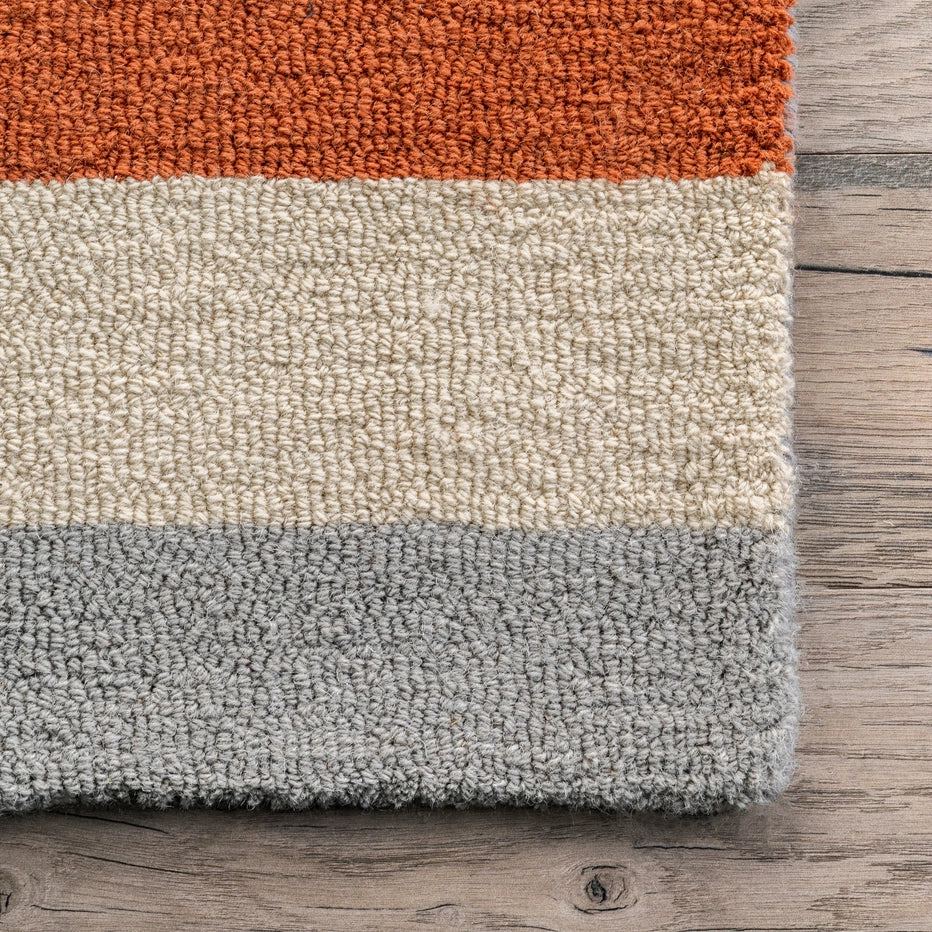 Cori Wool Abstract Contemporary Area Rug