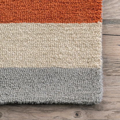 Cori Wool Abstract Contemporary Area Rug