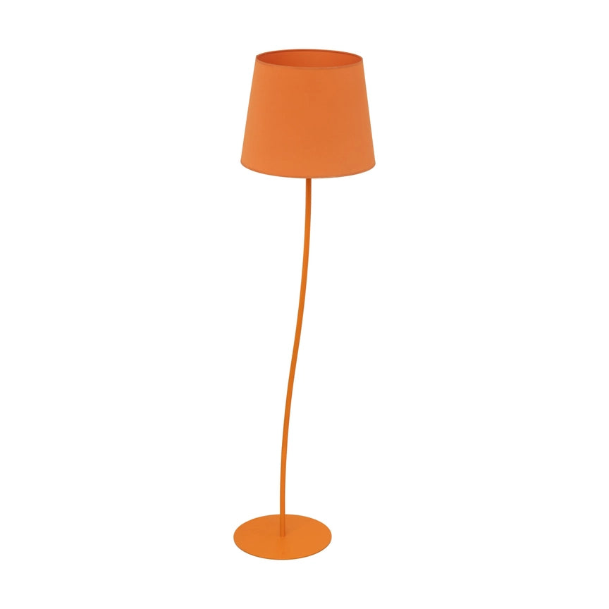 Nicola Orange Mid-Century Modern Floor Lamp