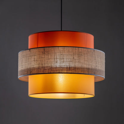 Trio Jute Mid-Century Boho Large Pendant
