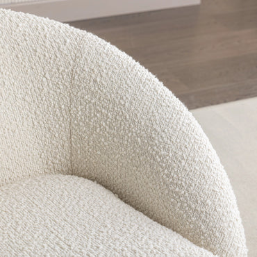 Winnie Swivel Boucle Barrel Chair