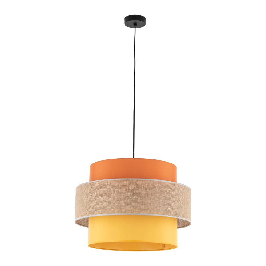 Trio Jute Mid-Century Boho Large Pendant