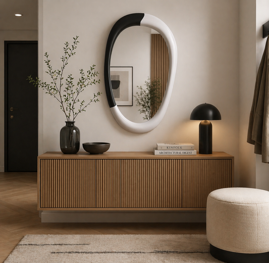 Muna Mirror White & Black