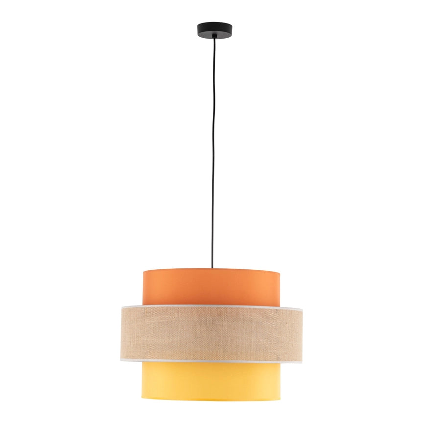 Trio Jute Mid-Century Boho Large Pendant