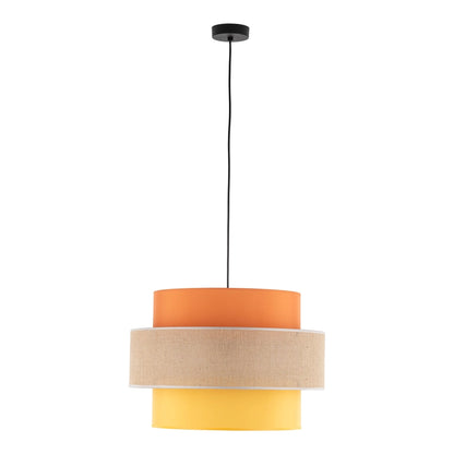 Trio Jute Mid-Century Boho Large Pendant