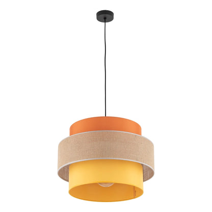 Trio Jute Mid-Century Boho Large Pendant