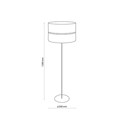 Hilton Black Gold Floor Lamp