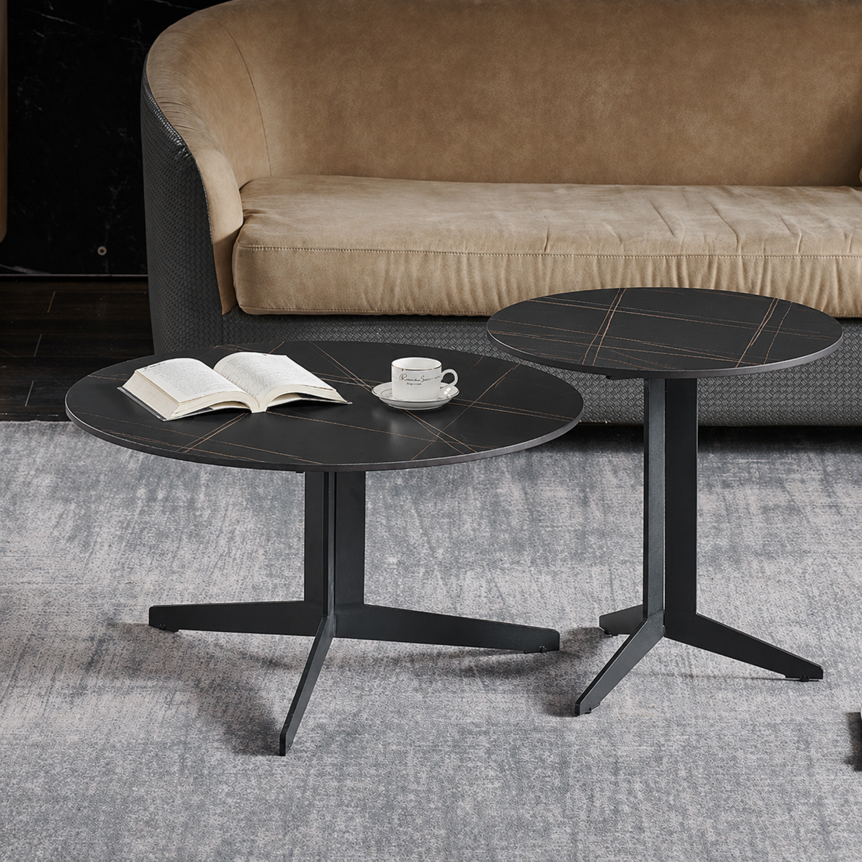Kingsley Sintered Stone Coffee Table Set