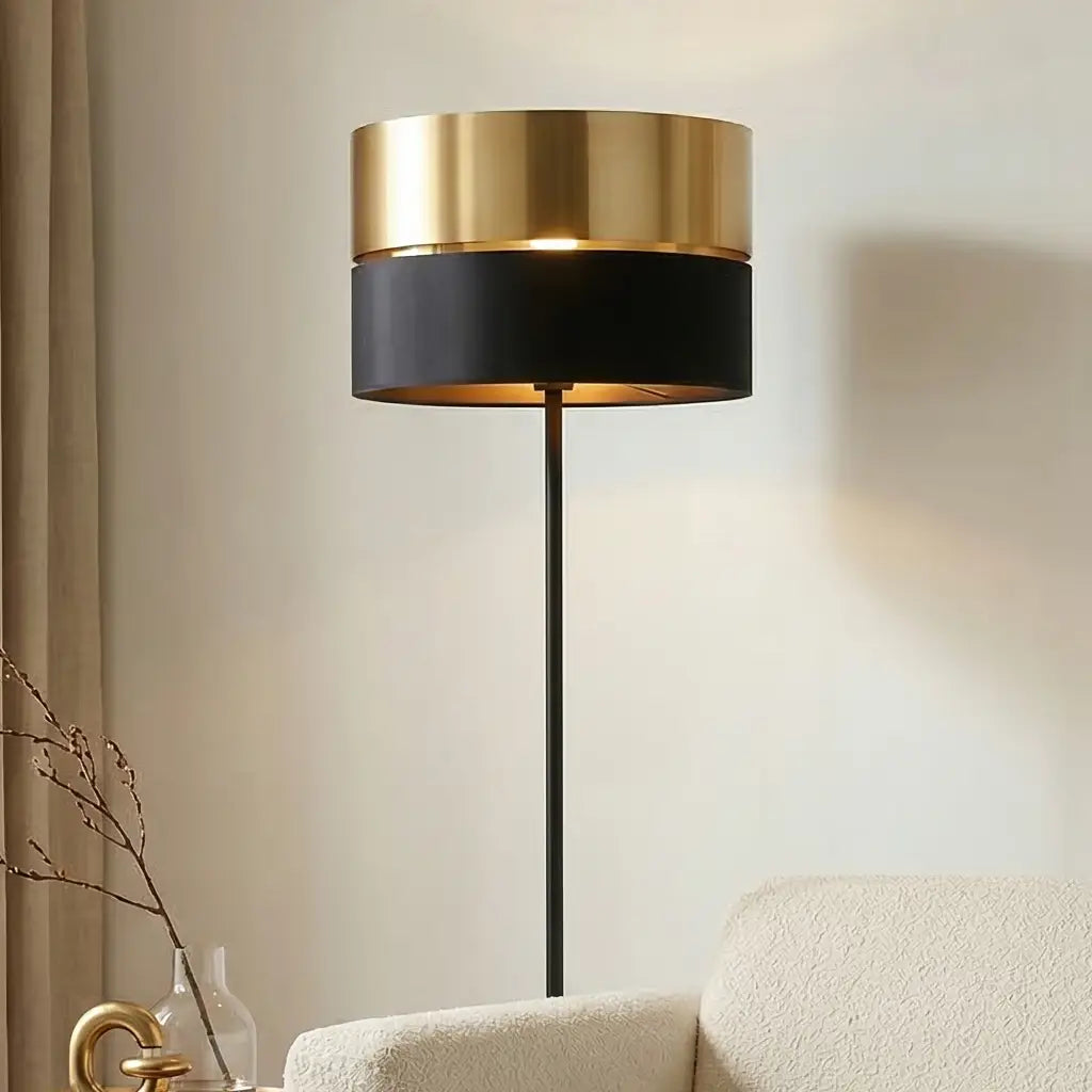 Hilton Black Gold Floor Lamp
